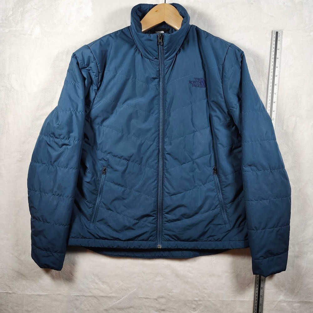 The‎ North Face Womens Insulated Jacket Blue Full Zip Puffer Size L